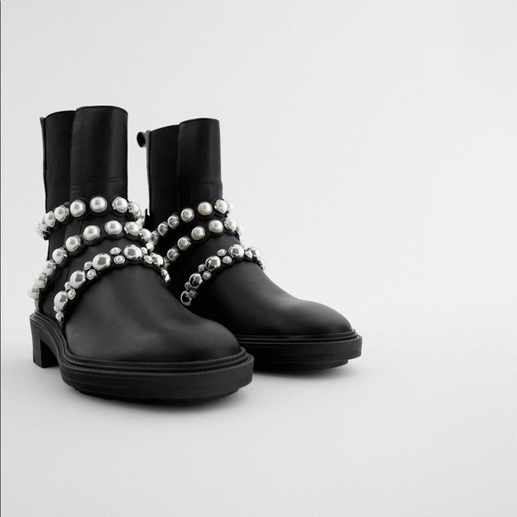 Zara pearl combat boots - Picture 4 of 5